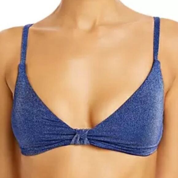 Becca By Rebecca Virtue Green Socialite Ariella Ruffle Bikini Top NWT - Picture 1 of 10